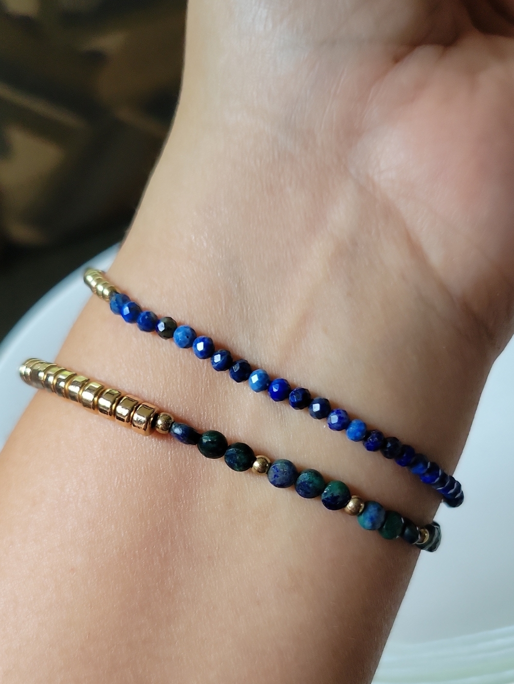 Faceted Lapiz Bracelet Set - Picture 3 of 3